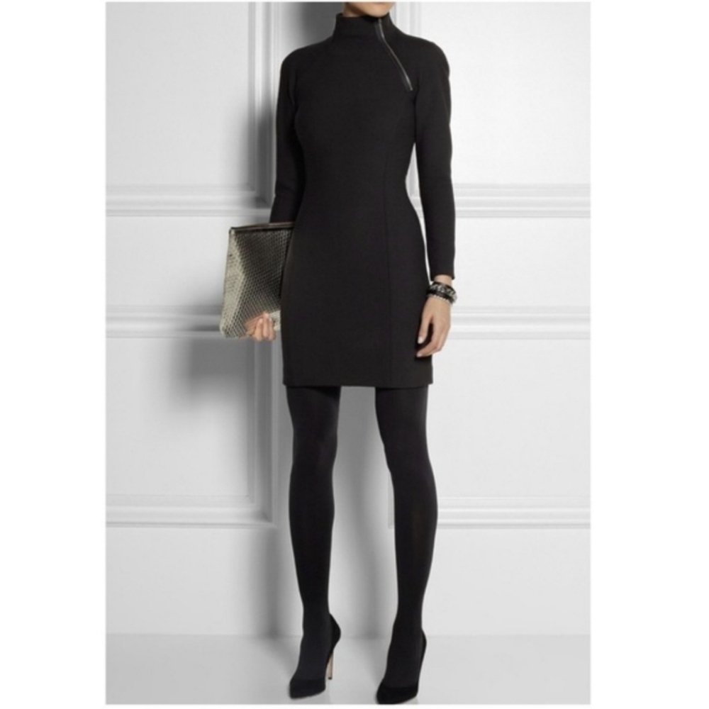 Theory Zip Mockneck Bodycon Dress - size 2
